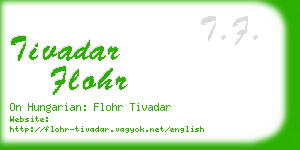 tivadar flohr business card